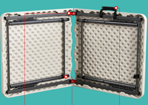 Easy — <span class=keywords><strong>petite</strong></span> <span class=keywords><strong>valise</strong></span> <span class=keywords><strong>pliante</strong></span> en plastique, <span class=keywords><strong>table</strong></span> d'extérieur, sac rectangulaire, pour pique-nique <span class=keywords><strong>camping</strong></span>, 4 pieds - Product Image 4