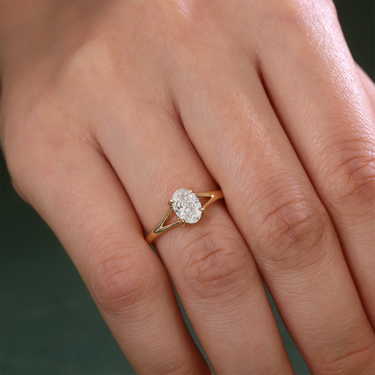 925 silver lab diamond ring