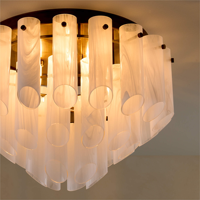 Lustre rond en verre de luxe, art moderne, pour salon, maison, villa