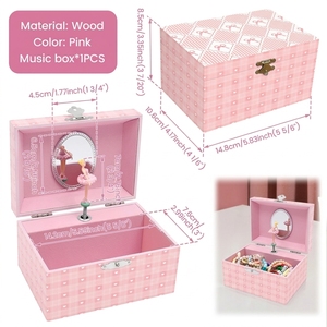 Carillon Rotante a Manovella in Carta, Portatile, Ecologico, di Lusso, Quadrato, per Gioielli, con la Melodia You Are My Sunshine, 120 Secondi di Suono - Product Image 4