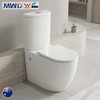 WC mural à raccordement direct certifié MWD WaterMark, chasse d'eau à décharge directe, siphon en S 100-190 mm, siphon en P 180 mm, pour hôtel
