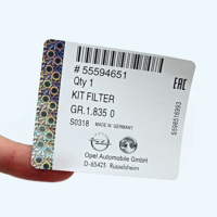 Autocollants holographiques stratifiés, étiquettes autocollantes personnalisées, feuille autocollante Anti-contrefaçon, emballage de Code QR, partie de Logo, pièces