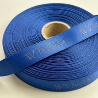 Rubans doux personnalisés en gros d'usine, ruban 100% polyester, ruban imprimé avec logo en feuille d'or 3D pour la décoration de boîtes cadeaux