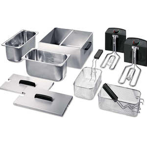 Friggitrice elettrica professionale 6L con due scomparti corpo inossidabile e acciaio antiaderente per uso esterno e ristorante - Product Image 3