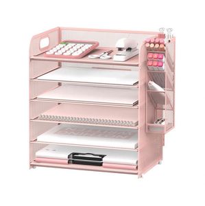 5 Tier Desk <b>Organizer</b> with Handle & Removable Pen Holders Mesh Paper/<b>File</b> <b>Organizer</b> for Desk, Paper Letter Tray <b>Organizer</b> - Product Image 5