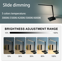 Vente chaude et compétitif lampe de lecture Led en aluminium lampe de Table de bureau LED avec chargeur sans fil charge ou sans
