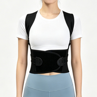 Gilet correcteur de posture à bretelles croisées avec soutien dorsal et baleines de maintien de la colonne vertébrale, redresseur d'épaules réglable
