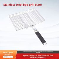 Grille de barbecue pliable portable pour extérieur, idéale pour le poisson et le camping