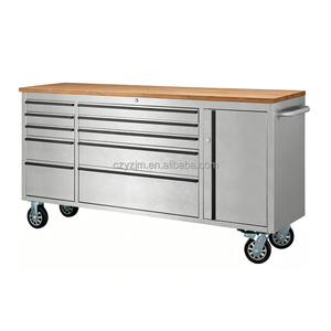 Boîte à <span class=keywords><strong>outils</strong></span> d'atelier OEM en gros sur roulettes, robuste, <span class=keywords><strong>72</strong></span> <span class=keywords><strong>pouces</strong></span>, en acier inoxydable, avec 10 tiroirs, rouge, bleu, noir - Product Image 5