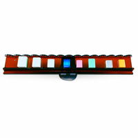 Support de Mahjong en acrylique de 20 pouces avec tige de poussée, couleur thé jaune, support de Mahjong en forme d'éventail, accessoire de jeu portable et étanche