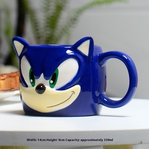 パーティーと水ゲームエレガントなマグカップのためのかわいい漫画デザインセラミックティーカップ - Product Image 6
