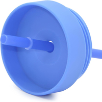 Changement de couleur réutilisable de tasses avec le couvercle et la tasse en plastique de paille