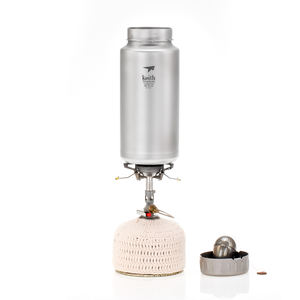 Botella de agua de titanio de pared simple Botella de bebida de metal a prueba de fugas portátil ligera para acampar al aire libre Gimnasio Deportes - Product Image 1