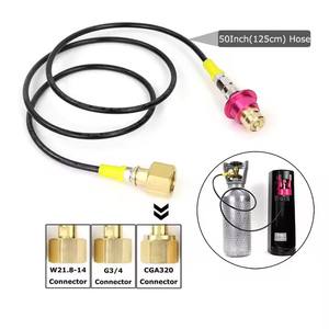 Cylindre à connexion rapide <span class=keywords><strong>Soda</strong></span> <span class=keywords><strong>Stream</strong></span> Terra DUO <span class=keywords><strong>Art</strong></span> vers adaptateur de réservoir de Co2 externe Kit de tuyau de 50 pouces avec vanne à connexion rapide - Product Image 5