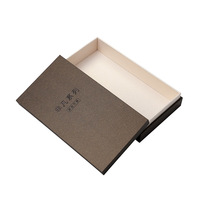 Boîtes en papier rigide avec logo en relief personnalisé, boîte cadeau Tian Di Lid pour étui de téléphone en métal haut de gamme, doublure en microfibre, boîte de rangement