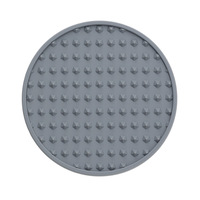 Sous-verres en silicone noir double face absorbants et antidérapants pour boissons chaudes et froides, design à plateau profond, pour table, bureau et usage extérieur