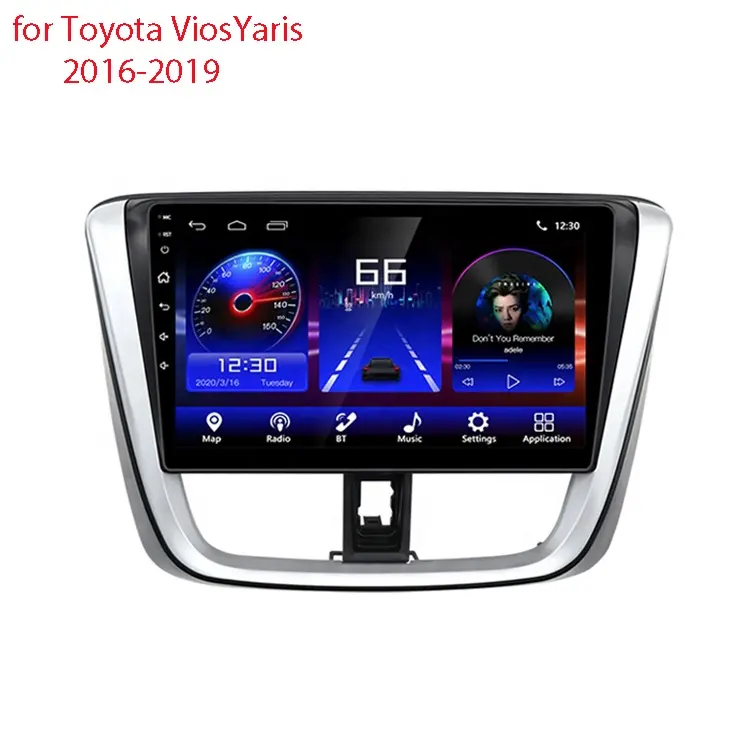 Best Selling Bt Wifi 10Inch Radio 2Din Android Car Multimedia System for Toyota Vios/Yaris 2016-2019