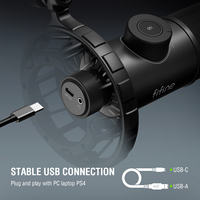 Microphone dynamique USB pour enregistrement en studio K658, microphone de bureau pour ordinateur, podcast professionnel, RGB, métal, réduction du bruit