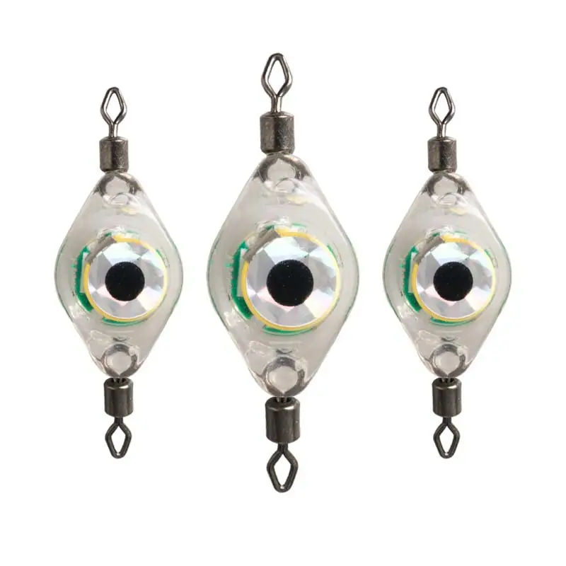 NEW Double swivel ring Underwater Fish Attraction 200 Hours LED Deep Drop 1000M Squid Bait Lures Fishing Eye Shape Pesca Lure