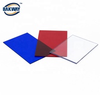 Panneau PC BAKWAY en polycarbonate massif, couleur personnalisée, bleu clair bronze, 2mm-12mm, résistant aux chocs, pour projets de toitures et auvents
