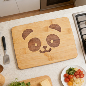 Relaxdays Planche à découper, support en bois d’acacia, pour découper