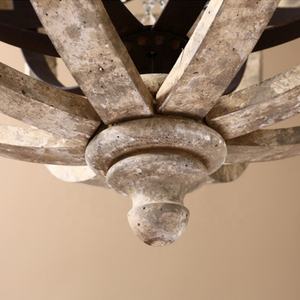 Poltrona <span class=keywords><strong>in</strong></span> <span class=keywords><strong>legno</strong></span> stagionato antico lampadario <span class=keywords><strong>in</strong></span> metallo cristallo plafoniera, media - Product Image 4