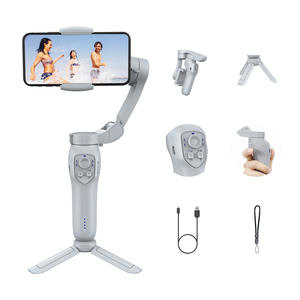 Penstabil <span class=keywords><strong>3</strong></span> Gimbal portabel untuk ponsel, desain dapat dilipat dengan pelacakan AI & lampu pengisi untuk fotografi yang nyaman - Product Image 1