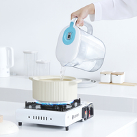 Penjernih Air Alkali Ionizer Portabel 10 Cangkir, Pemurni Air Rumah Tangga Bebas Bakteri Klorin Logam Berat HS-529-Q7, Teko Filter