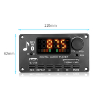 Pour carte décodeur Bluetooth 5.0 MP3 avec amplificateur 80W prise en charge WAV lecteur MP3 qui enregistre USB TF FM pour Module haut-parleur de voiture