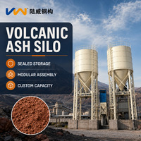 Système de stockage en vrac en acier au carbone scellé, conçu en usine, avec contrôle de débit pour les usines de traitement du chaux, silo à poudre de chaux boulonné