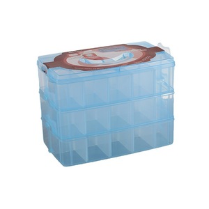 Three Layer Transparent Plastic Storage Box With Lid For Toys Tools Organizing - Product Image 5
