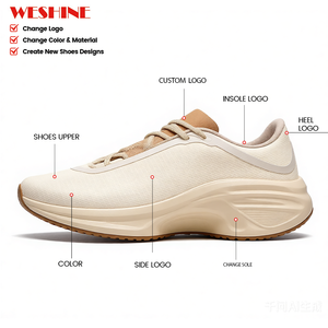 Weshine Custom Shoe Design 2024 Nouveau style Baskets tendance pour femmes et dames, Chaussure de course en maille, Baskets épaisses - Product Image 1