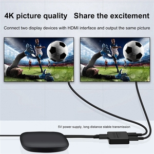 Mini <span class=keywords><strong>Splitter</strong></span> <span class=keywords><strong>HDMI</strong></span> Ultra-sottile 4K 1 Ingresso 2 Uscite, Hub 1X2 per Doppio Display, Ripetitore Amplificatore a 2 Porte per PS5 PS4 Apple TV - Product Image 3