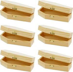 Giá rẻ nhỏ chưa hoàn thành gỗ tang lễ con chó quan tài Hộp tang lễ quan tài cho chó và mèo cho Halloween bên trang trí - Product Image 4