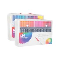 Pinceau à eau pointe doulb 60 couleurs pointe fine marqueurs de peinture acrylique marqueurs d'art pour le bricolage