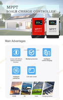 Controlador de Carga Solar MPPT de 100 Amperios, Precio de Fábrica, 100A Ajustable, 12V/24V/48V, Pantalla LCD para Sistemas Solares