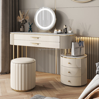 Furnitur kamar tidur, meja rias Nordic sederhana untuk meja rias dengan kaca dan kursi