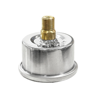 40mm Back Connection 40Mpa Pressure Gauge Stainless Steel Glycerine or Silicone Oil Fillable Manometer