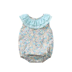 Barboteuse personnalisée en coton pour bébé fille, barboteuse à volants, barboteuse à bulles pour fille, nouveauté populaire en vente pour l'été