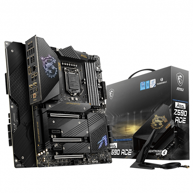 Used MS'I MEG Z590 ACE Motherboard with LGA 1200 Socket Supports 11th and 10th Gen Intel Core / Pentium Celeron Processors/cpu