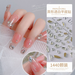 1440 teile/beutel Transparentes Herz Schmetterling Stern Kristall Nagel Strass Flache Rückseite Multi-Form 3D K9 Bulk Maniküre Diamant Schmuck - Product Image 3