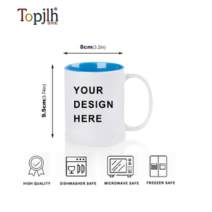 Topjlh Vente <span class=keywords><strong>en</strong></span> <span class=keywords><strong>gros</strong></span> de tasses à café personnalisées de 11 oz avec intérieur coloré, <span class=keywords><strong>tasse</strong></span> à sublimation vierge pour <span class=keywords><strong>impression</strong></span> de photos et de logos - Product Image 5
