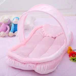 Modern Cartoon <b>Foldable</b> Baby Crib Bedding Mosquito Net Portable High-Density Soft Sponge <b>Mattress</b> - Product Image 4