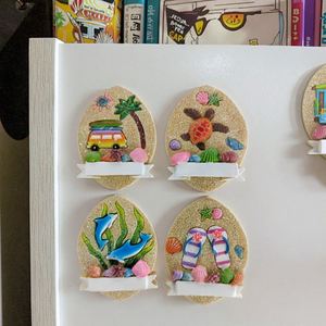 Imán de Refrigerador Personalizado con Diseño de Casa de Playa, Recuerdo Turístico Ecológico de Resina, Ideal para Decoración Navideña - Product Image 2