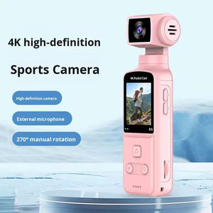 5K WiFi Pocket Action <b>Camera</b> 270 Rotatable Lens External Microphone 1.33 Inch Screen Waterproof Case Face Tracking <b>Mini</b> Vlog Cam - Product Image 3