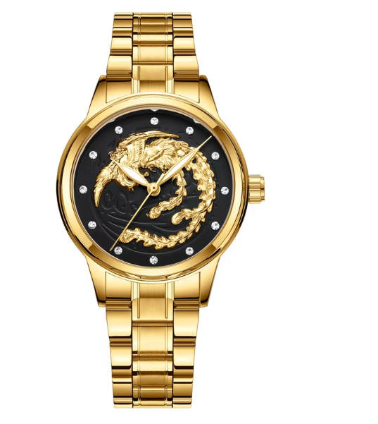 phoenix watch-all gold-black face