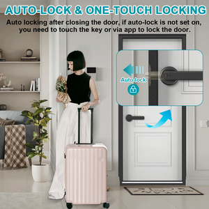 2024 màu đen mới xử lý khóa tuya BLE thông minh khóa an ninh điện tử Keyless cửa thông minh ổ khóa - Product Image 6
