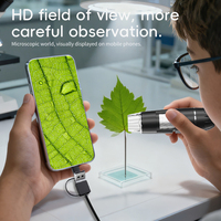 Cámara de Microscopio Digital Tipo C Dearsee para Android, para Reparación de Móviles, Microscopio Electrónico con Aumento de 50X a 1600X