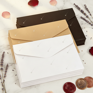 Juego <span class=keywords><strong>de</strong></span> Sobres y Papel <span class=keywords><strong>de</strong></span> Carta Estilo Vintage, Tarjeta Postal Estilo Chino, Sobre <span class=keywords><strong>de</strong></span> Papel Kraft con Sello <span class=keywords><strong>de</strong></span> Cera, Venta al por Mayor, Personalizable - Product Image 2