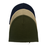 Groothandel Custom Logo Gebreide Acryl Mode Hoed Zonder Manchet Winter Outdoor Mutsen Volwassenen